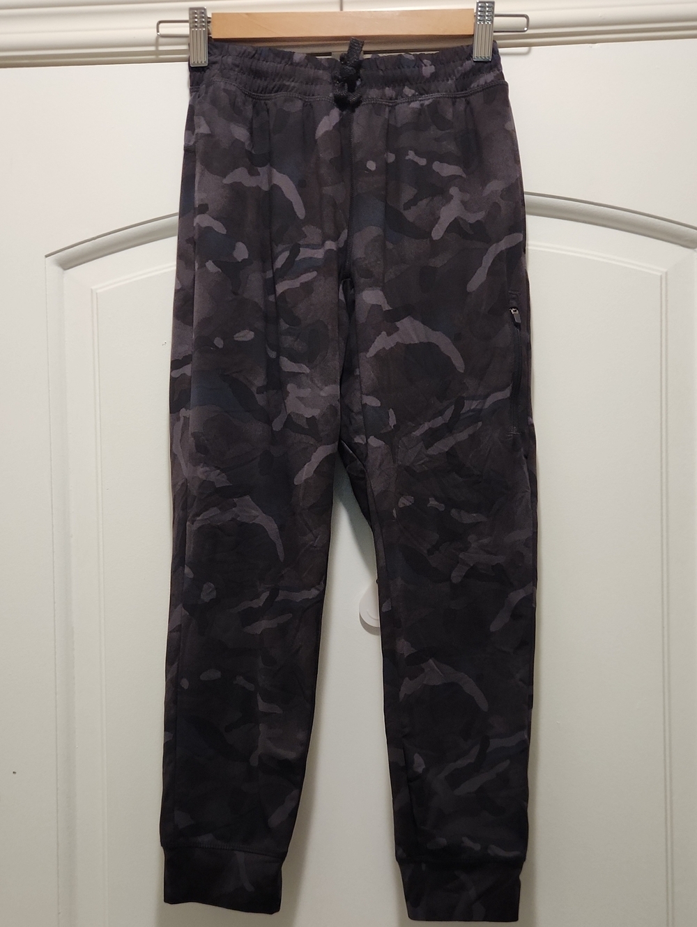 Boy's Black Camouflage Jogger Pants